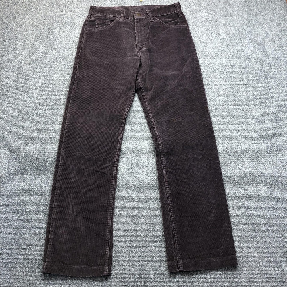 Vintage Levis Pants Mens 29x28 Purple Corduroy Chino Straight Leg 5-Pocket